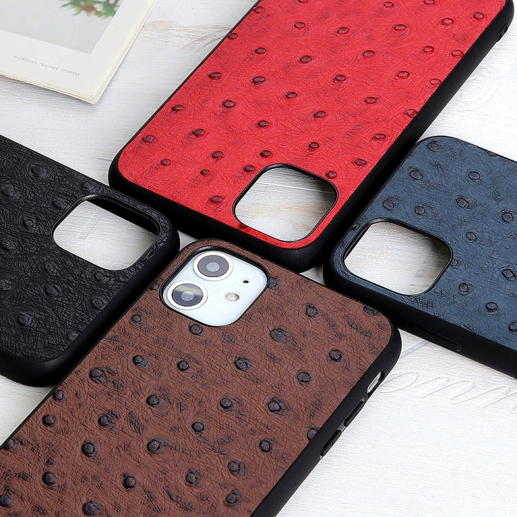 Ostrich Texture Genuine Leather Protective Case