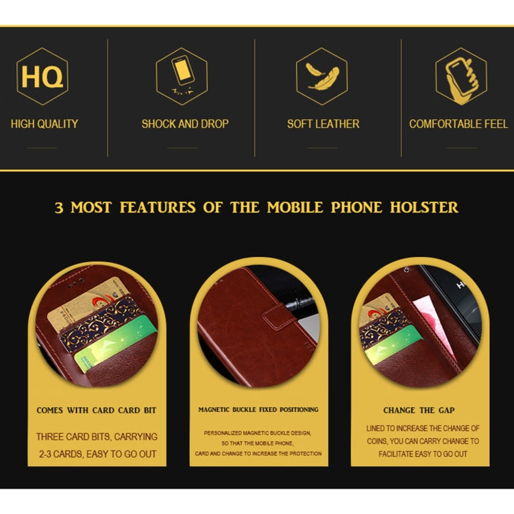 idewei Crazy Horse Texture Horizontal Flip Leather Case with Holder & Card Slots & Wallet, For iPhone 12 mini, For iPhone 12 / 12 Pro, For iPhone 12 Pro Max