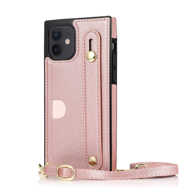 PU+TPU Shockproof Protective Case with Crossbody Lanyard & Holder & Card Slot & Wrist Strap
