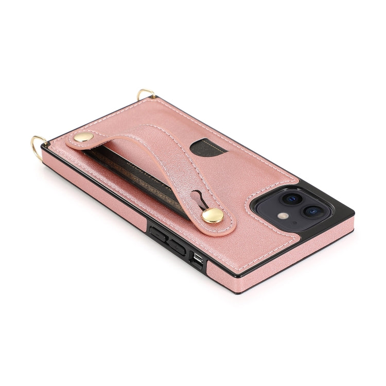 PU+TPU Shockproof Protective Case with Crossbody Lanyard & Holder & Card Slot & Wrist Strap