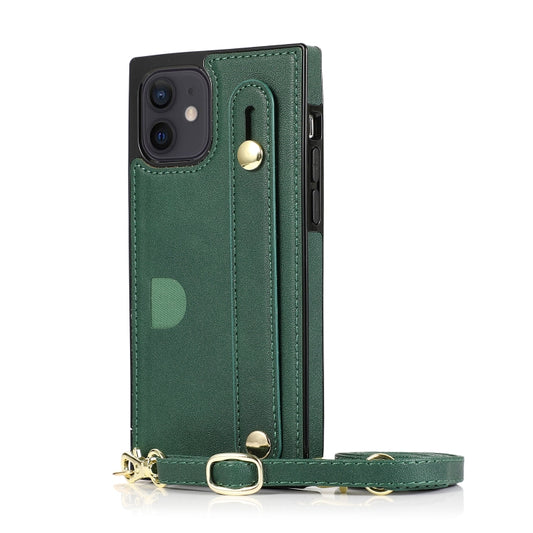 PU TPU dual-layer case for iPhone 12 Pro Max with wrist strap attachment