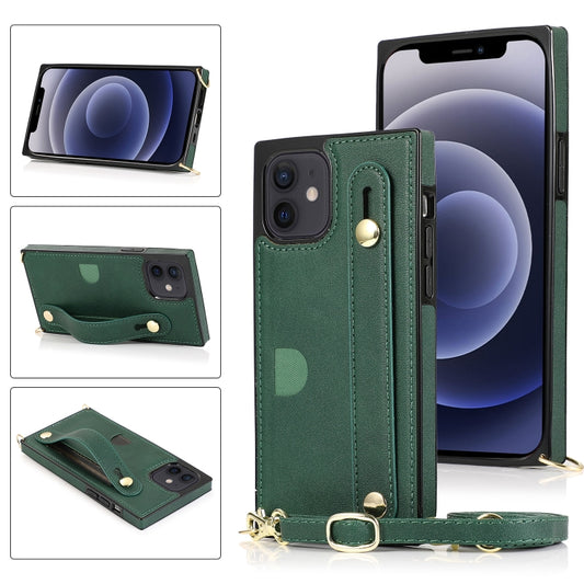 iPhone 12 Pro Max shockproof protective case with crossbody lanyard and card slot holder