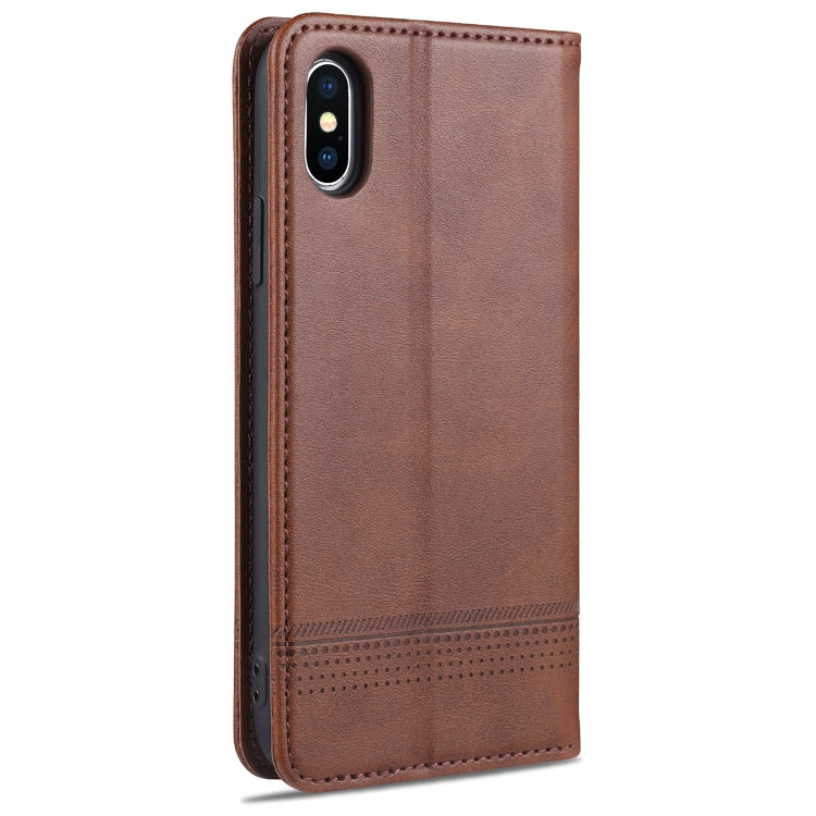 AZNS Magnetic Calf Texture Horizontal Flip Leather Case with Card Slots & Holder & Wallet For iPhone X / XS, For iPhone X / XS