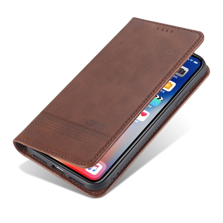 AZNS Magnetic Calf Texture Horizontal Flip Leather Case with Card Slots & Holder & Wallet For iPhone X / XS, For iPhone X / XS