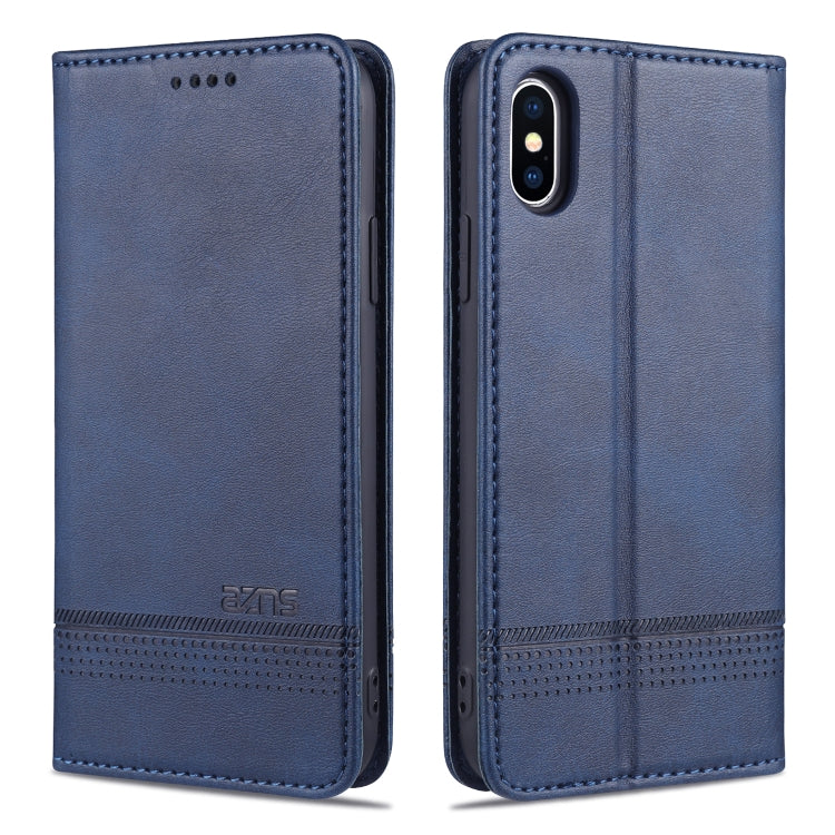 AZNS Magnetic Calf Texture Horizontal Flip Leather Case with Card Slots & Holder & Wallet For iPhone X / XS, For iPhone X / XS