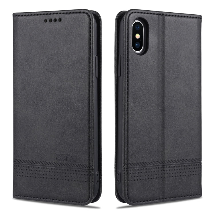 AZNS Magnetic Calf Texture Horizontal Flip Leather Case with Card Slots & Holder & Wallet For iPhone X / XS, For iPhone X / XS