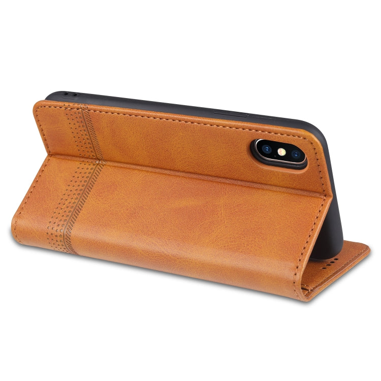 AZNS Magnetic Calf Texture Horizontal Flip Leather Case with Card Slots & Holder & Wallet For iPhone X / XS, For iPhone X / XS