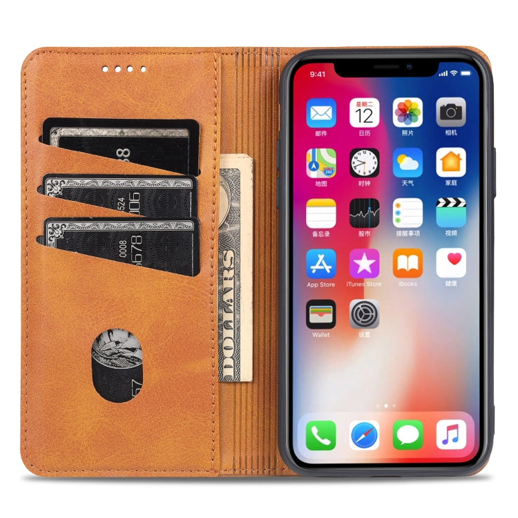 AZNS Magnetic Calf Texture Horizontal Flip Leather Case with Card Slots & Holder & Wallet For iPhone X / XS, For iPhone X / XS