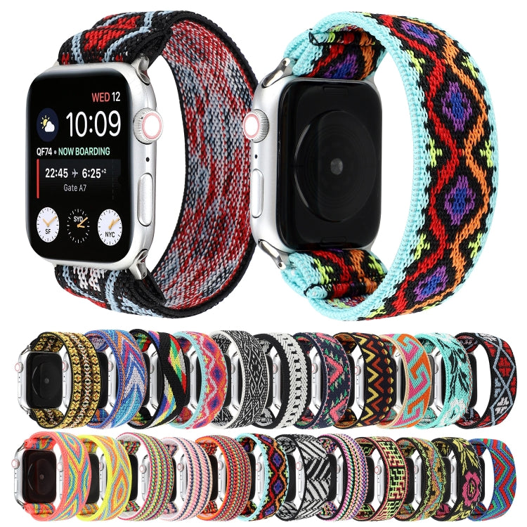 Nylon Replacement Strap Watchband, For Apple Watch Series 7  41mm / & 6 & SE & 5 & 4 40mm