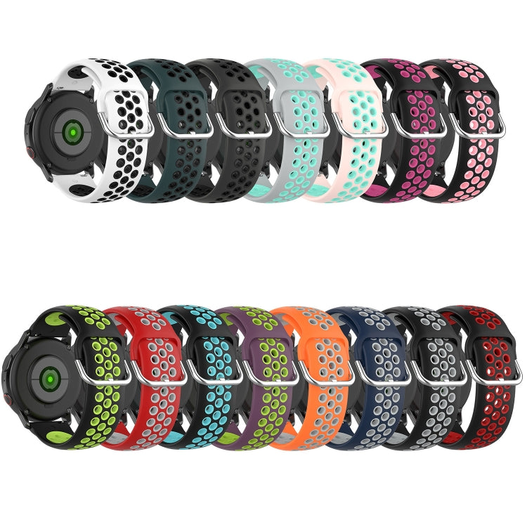 For Samsung Galaxy Watch Active2 44mm Two-color Silicone Replacement Strap Watchband