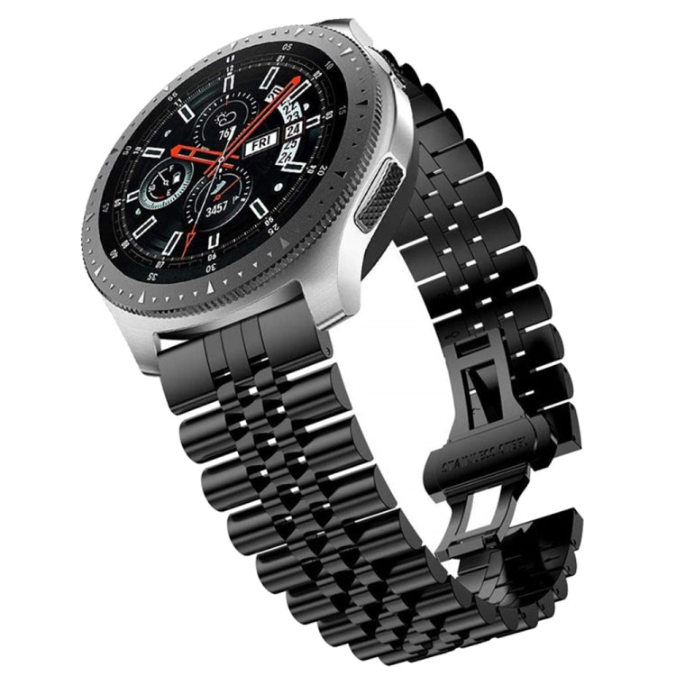 Five Beads Steel Replacement Strap Watchband, 20mm For Samsung Galaxy Watch 3 41mm, 22mm For Samsung Galaxy Watch 3 45mm, 20mm For Amazfit GTR 2 / Amazfit GTR 47mm, 22mm For Amazfit GTR 42mm