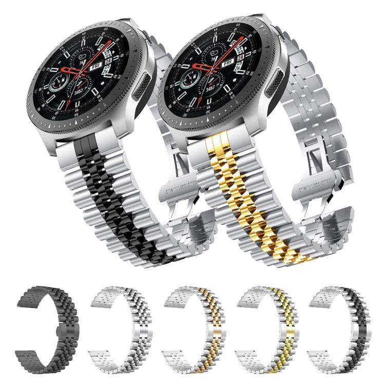 Five Beads Steel Replacement Strap Watchband, 20mm For Samsung Galaxy Watch 3 41mm, 22mm For Samsung Galaxy Watch 3 45mm, 20mm For Amazfit GTR 2 / Amazfit GTR 47mm, 22mm For Amazfit GTR 42mm