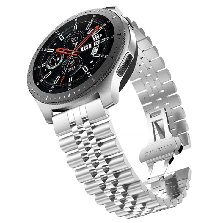 Five Beads Steel Replacement Strap Watchband, 20mm For Samsung Galaxy Watch 3 41mm, 22mm For Samsung Galaxy Watch 3 45mm, 20mm For Amazfit GTR 2 / Amazfit GTR 47mm, 22mm For Amazfit GTR 42mm