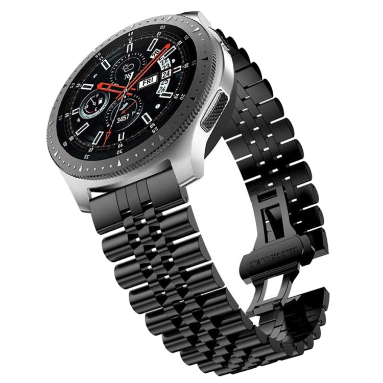 Five Beads Steel Replacement Strap Watchband, 20mm For Samsung Galaxy Watch 3 41mm, 22mm For Samsung Galaxy Watch 3 45mm, 20mm For Amazfit GTR 2 / Amazfit GTR 47mm, 22mm For Amazfit GTR 42mm