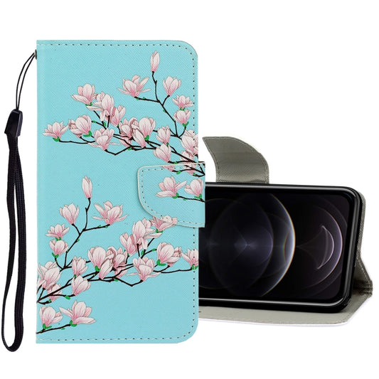 3D colored drawing PU leather iPhone 12 Pro case with card slots and wallet holder