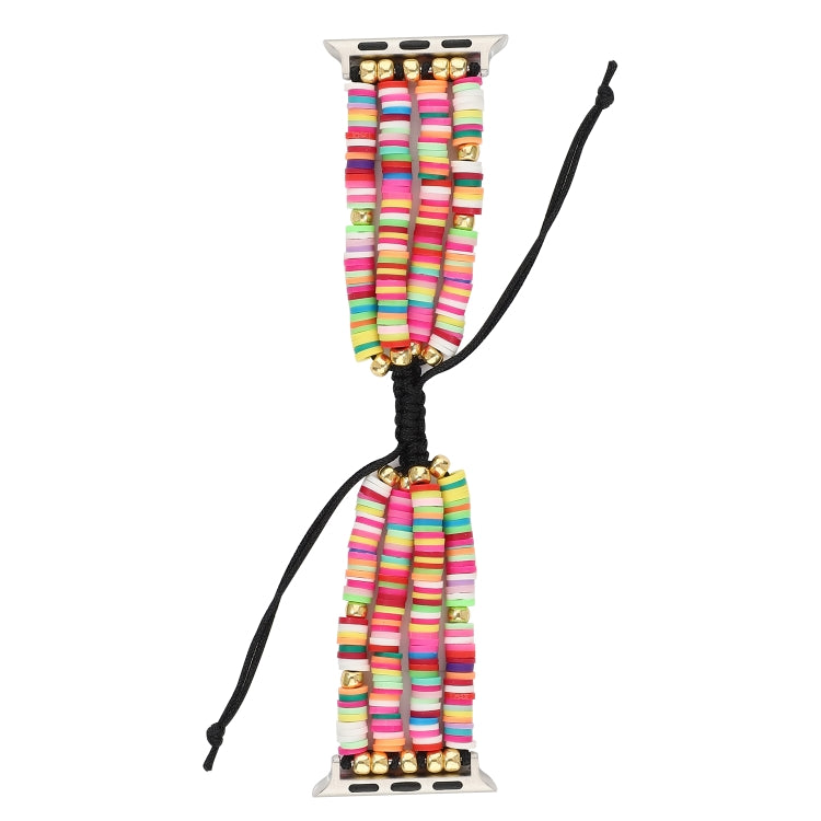 Bohemian Style Soft Ceramic Beaded Strap For Apple Series 6 & SE & 5 & 4 40mm / 3 & 2 & 1 38mm, For Apple Series 7 41mm / 6 & SE & 5 & 4 40mm / 3 & 2 & 1 38mm