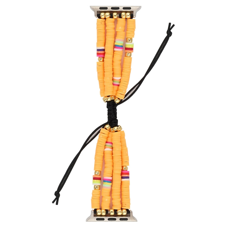 Bohemian Style Soft Ceramic Beaded Strap For Apple Series 6 & SE & 5 & 4 40mm / 3 & 2 & 1 38mm, For Apple Series 7 41mm / 6 & SE & 5 & 4 40mm / 3 & 2 & 1 38mm