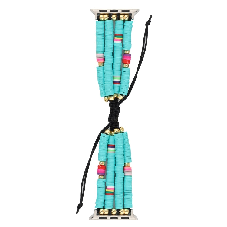 Bohemian Style Soft Ceramic Beaded Strap For Apple Series 6 & SE & 5 & 4 40mm / 3 & 2 & 1 38mm, For Apple Series 7 41mm / 6 & SE & 5 & 4 40mm / 3 & 2 & 1 38mm
