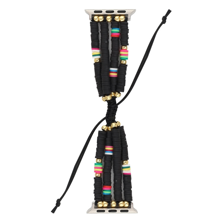 Bohemian Style Soft Ceramic Beaded Strap For Apple Series 6 & SE & 5 & 4 40mm / 3 & 2 & 1 38mm, For Apple Series 7 41mm / 6 & SE & 5 & 4 40mm / 3 & 2 & 1 38mm