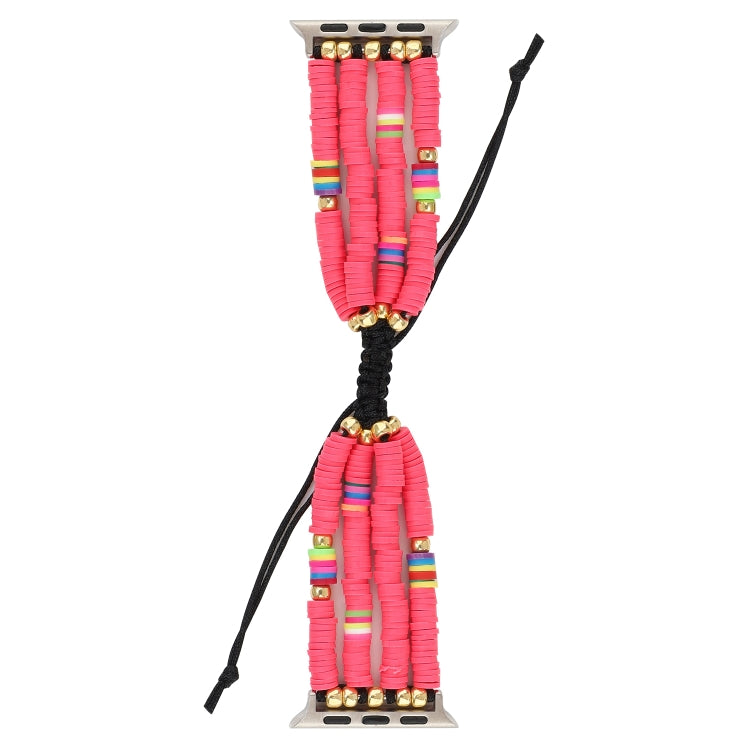 Bohemian Style Soft Ceramic Beaded Strap For Apple Series 6 & SE & 5 & 4 40mm / 3 & 2 & 1 38mm, For Apple Series 7 41mm / 6 & SE & 5 & 4 40mm / 3 & 2 & 1 38mm