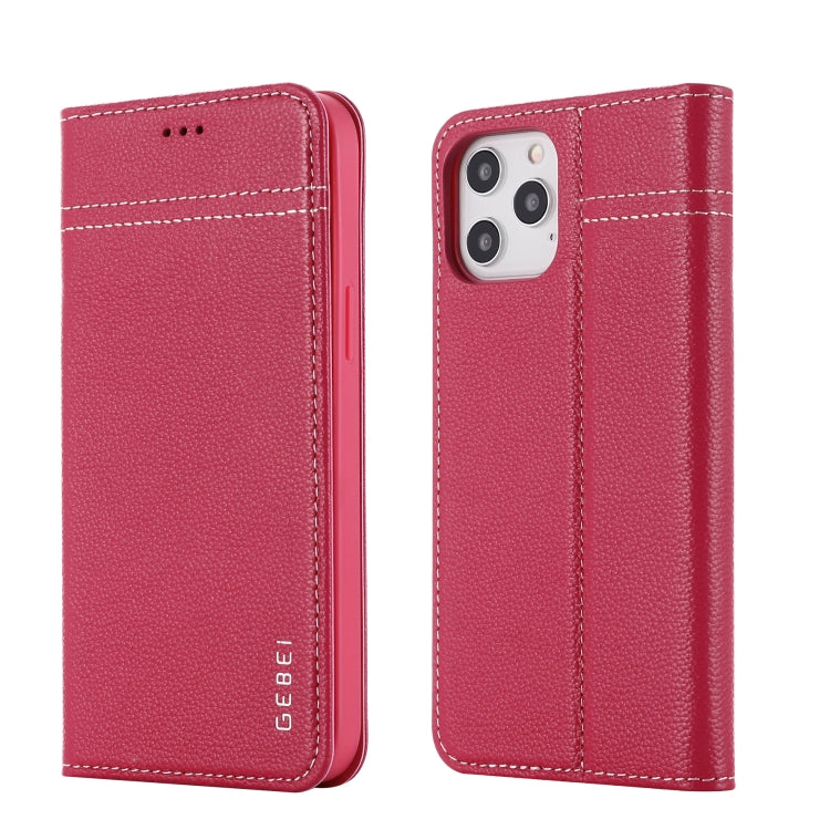 GEBEI Top-grain Leather Horizontal Flip Protective Case with Holder & Card Slots