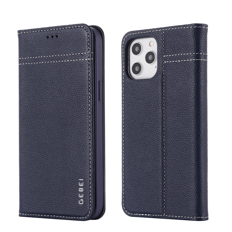 GEBEI Top-grain Leather Horizontal Flip Protective Case with Holder & Card Slots