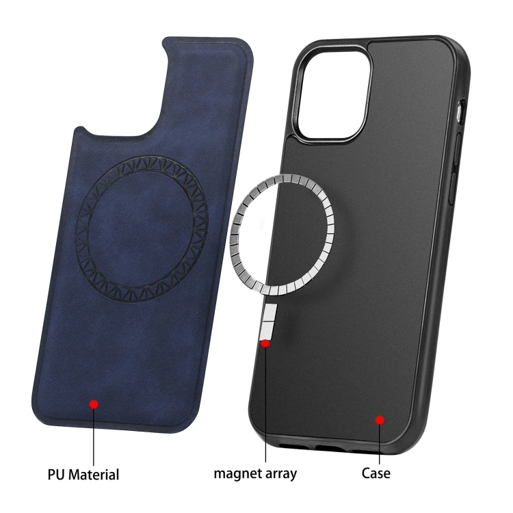 Retro Business Round Embossing Magnetic PU + TPU Protective Case, For iPhone 12 Pro Max