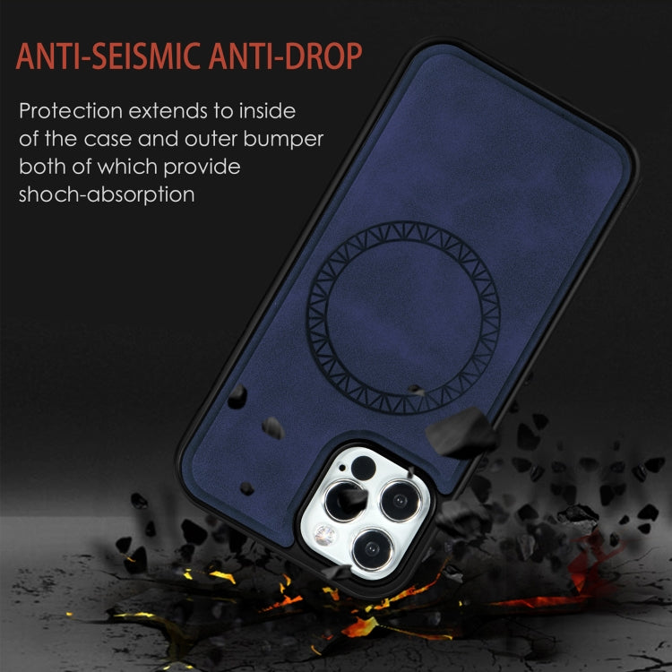 Retro Business Round Embossing Magnetic PU + TPU Protective Case, For iPhone 12 Pro Max