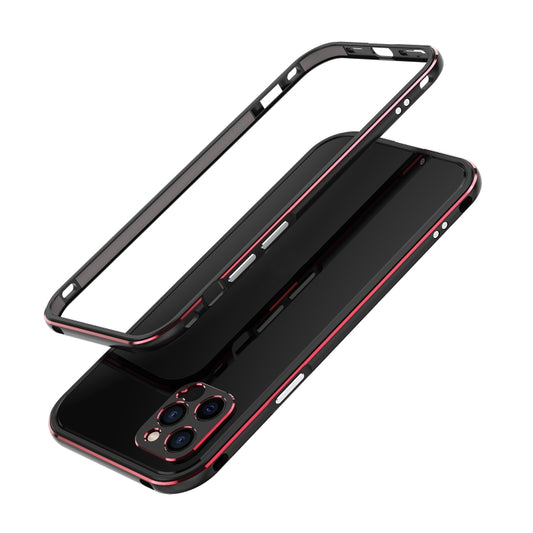 Premium iPhone 12 case with aurora design, metal bumper and tempered glass lens guard