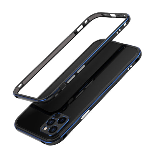 Side view of protective iPhone 12 case showing metal frame construction and durability