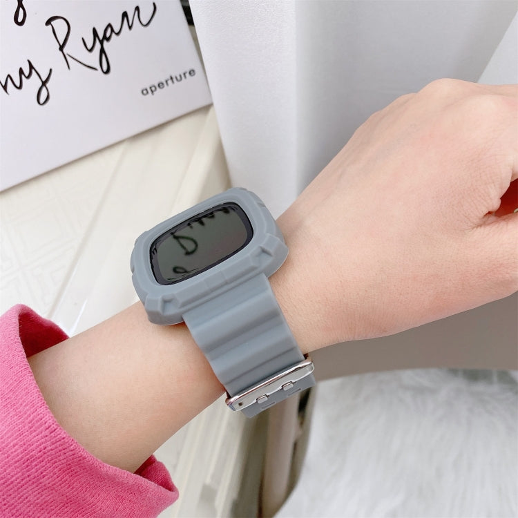 For Fitbit Versa 3 3D Silicone Integrated Replacement Strap Watchband