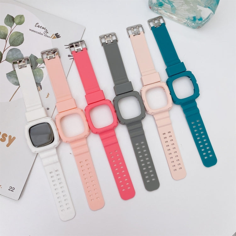 For Fitbit Versa 3 3D Silicone Integrated Replacement Strap Watchband