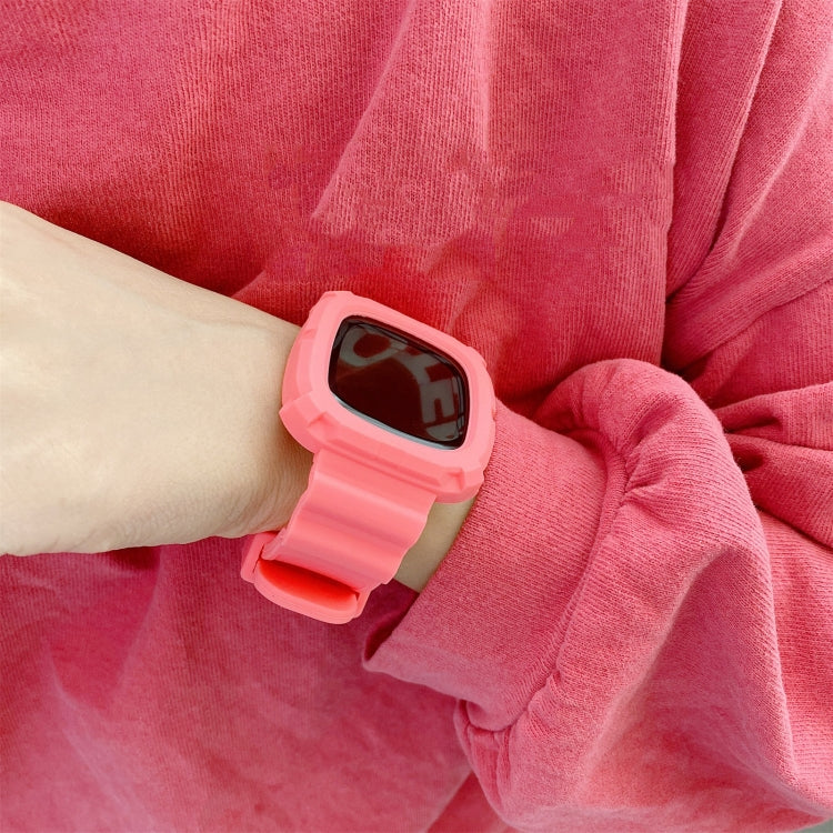 For Fitbit Versa 3 3D Silicone Integrated Replacement Strap Watchband