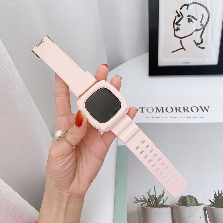 For Fitbit Versa 3 3D Silicone Integrated Replacement Strap Watchband