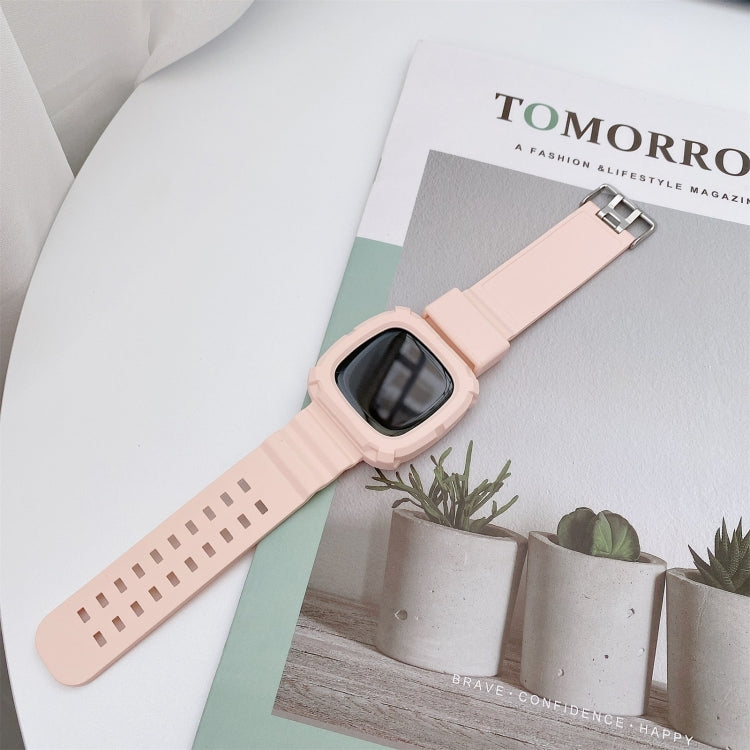 For Fitbit Versa 3 3D Silicone Integrated Replacement Strap Watchband