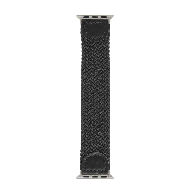 Nylon + Leather Braided Watchband For Apple Watch Series 6 & SE & 5 & 4 40mm / 3 & 2 & 1 38mm, S, M, L