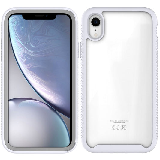 iPhone XR shockproof case in starry design held in hand showing slim profile fit