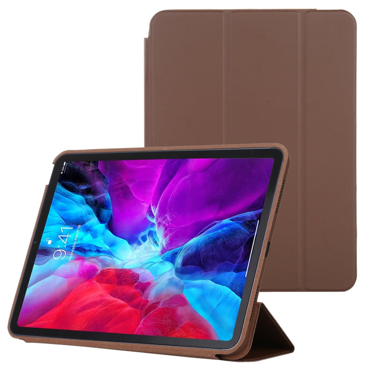 Étui en cuir intelligent à rabat horizontal 3 volets avec fonction veille/réveil et support, pour iPad Air 2022/2020 10.9