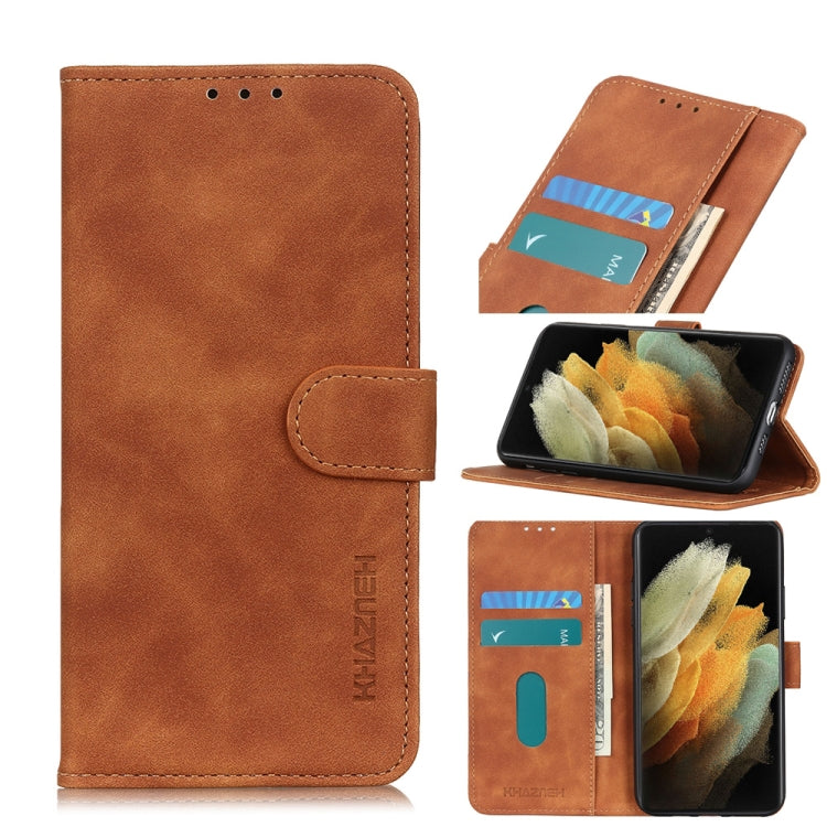 KHAZNEH Retro Texture PU + TPU Horizontal Flip Leather Case with Holder & Card Slots & Wallet, For LG K42, For Huawei Nova 8 SE, For Huawei P Smart 2021, For Samsung Galaxy S21 5G, For Samsung Galaxy S21 Plus 5G, For Samsung Galaxy S30 Ultra           ...