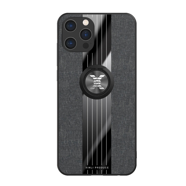 XINLI Stitching Cloth Textue Shockproof TPU Protective Case with Ring Holder