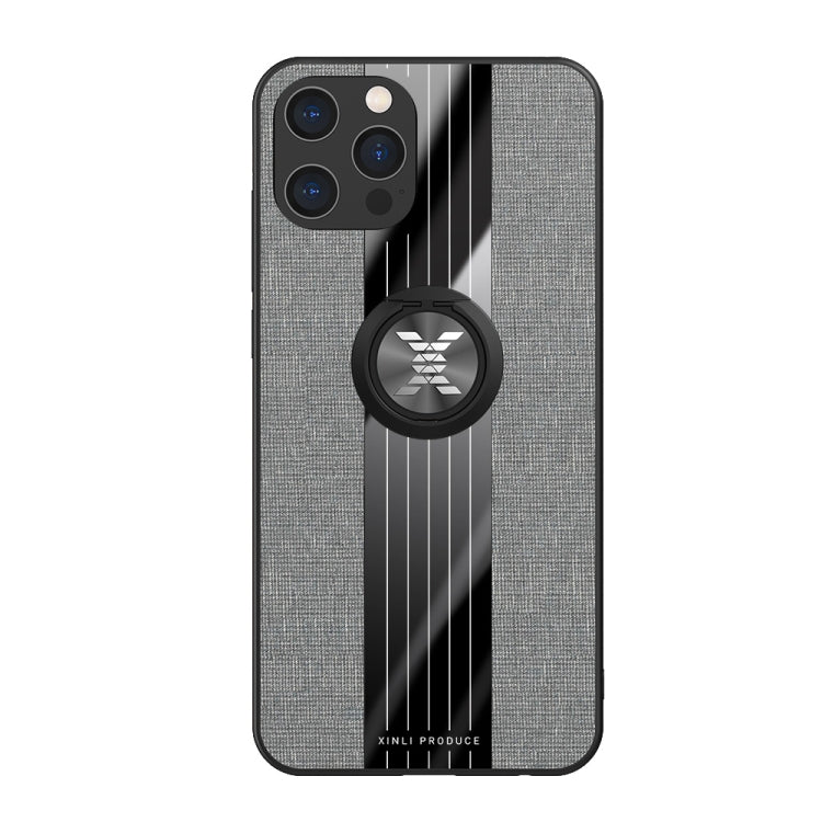 XINLI Stitching Cloth Textue Shockproof TPU Protective Case with Ring Holder