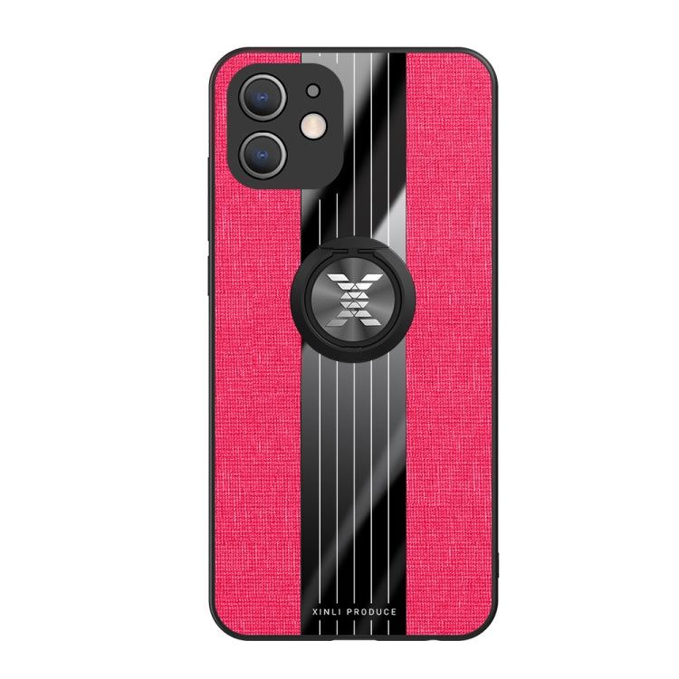 XINLI Stitching Cloth Textue Shockproof TPU Protective Case with Ring Holder
