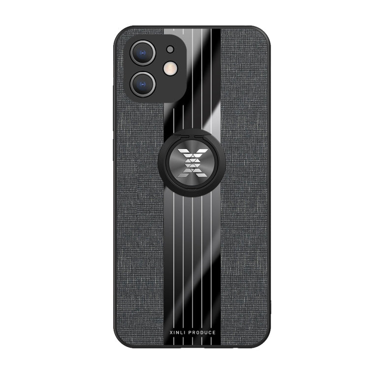 XINLI Stitching Cloth Textue Shockproof TPU Protective Case with Ring Holder