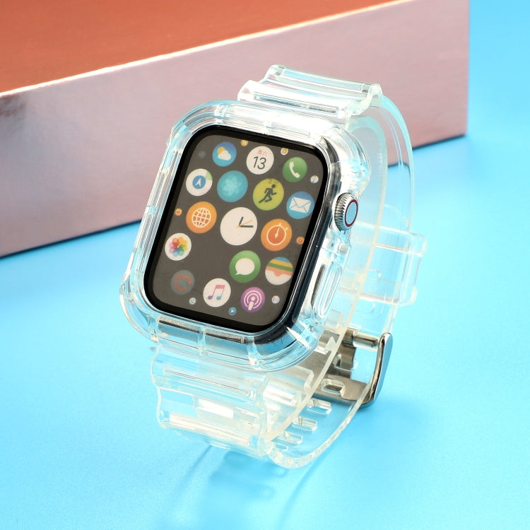 Transparent TPU Integrated Replacement Watch Strap, For Apple Watch Series 8&7 41mm / SE 2&6&SE&5&4 40mm / 3&2&1 38mm, For Apple Watch Series 7 41mm / 6 & SE & 5 & 4 40mm / 3 & 2 & 1 38mm�����������������������������������������������������������������...
