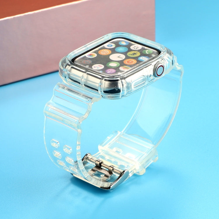 Transparent TPU Integrated Replacement Watch Strap, For Apple Watch Series 8&7 41mm / SE 2&6&SE&5&4 40mm / 3&2&1 38mm, For Apple Watch Series 7 41mm / 6 & SE & 5 & 4 40mm / 3 & 2 & 1 38mm�����������������������������������������������������������������...