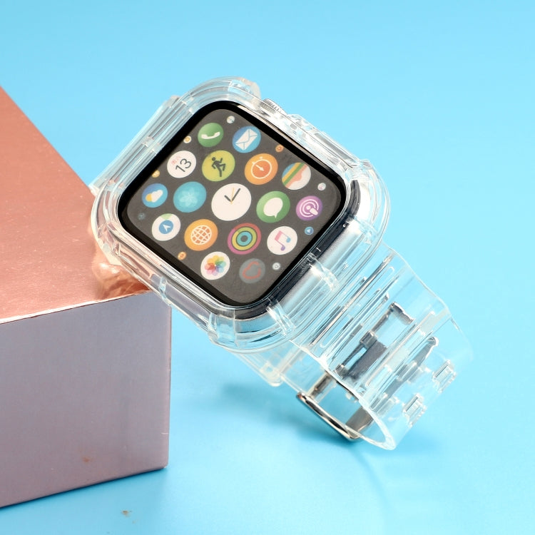 Transparent TPU Integrated Replacement Watch Strap, For Apple Watch Series 8&7 41mm / SE 2&6&SE&5&4 40mm / 3&2&1 38mm, For Apple Watch Series 7 41mm / 6 & SE & 5 & 4 40mm / 3 & 2 & 1 38mm�����������������������������������������������������������������...