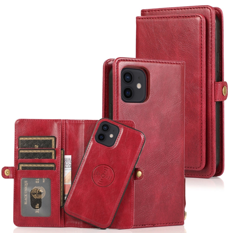 Multiple Card Slots Detachable Magnetic Horizontal Flip Leather Case with Card Slots & Holder & Wallet
