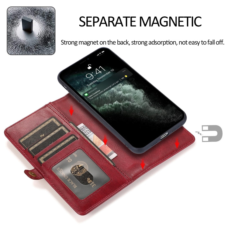 Multiple Card Slots Detachable Magnetic Horizontal Flip Leather Case with Card Slots & Holder & Wallet