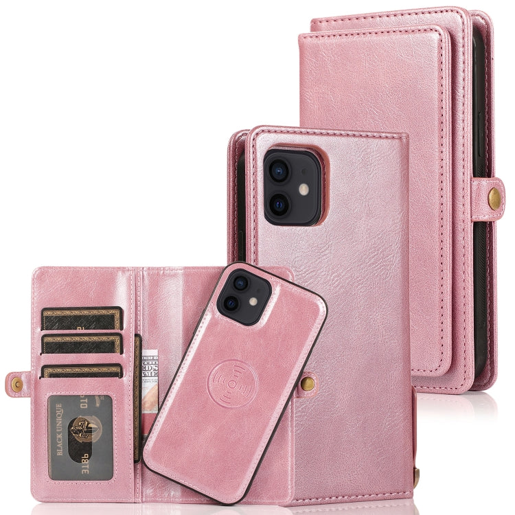 Multiple Card Slots Detachable Magnetic Horizontal Flip Leather Case with Card Slots & Holder & Wallet