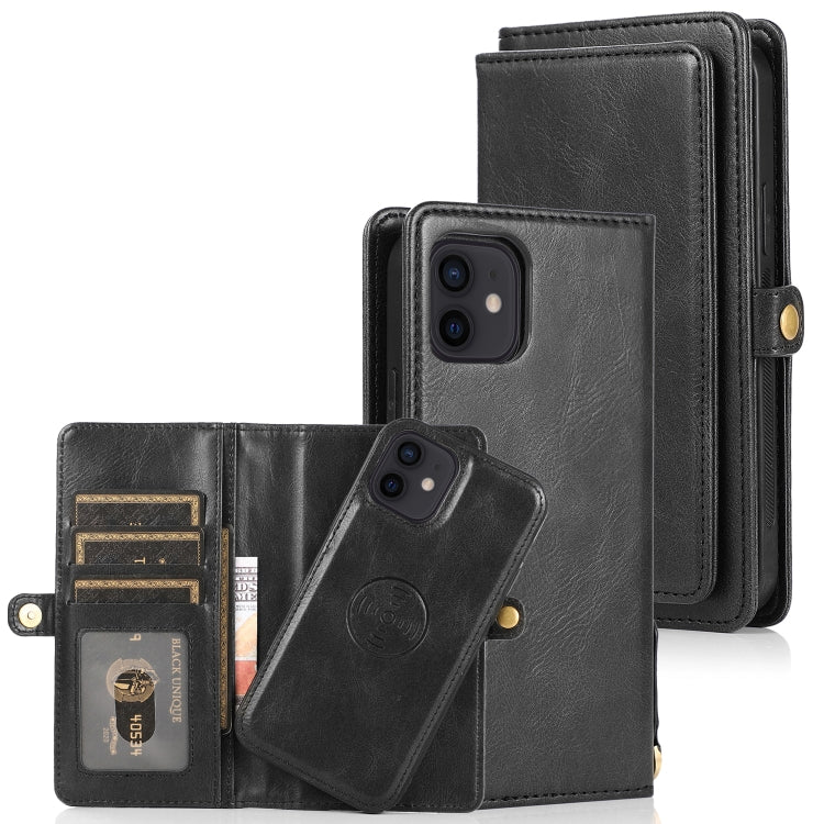 Multiple Card Slots Detachable Magnetic Horizontal Flip Leather Case with Card Slots & Holder & Wallet